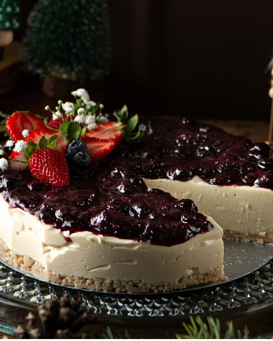 Cheesecake de Frutas Vermelhas, Grão Confeitaria Saudável