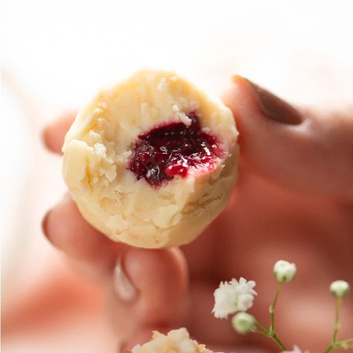Trufa de Limão e Framboesa, Grão Confeitaria Saudável