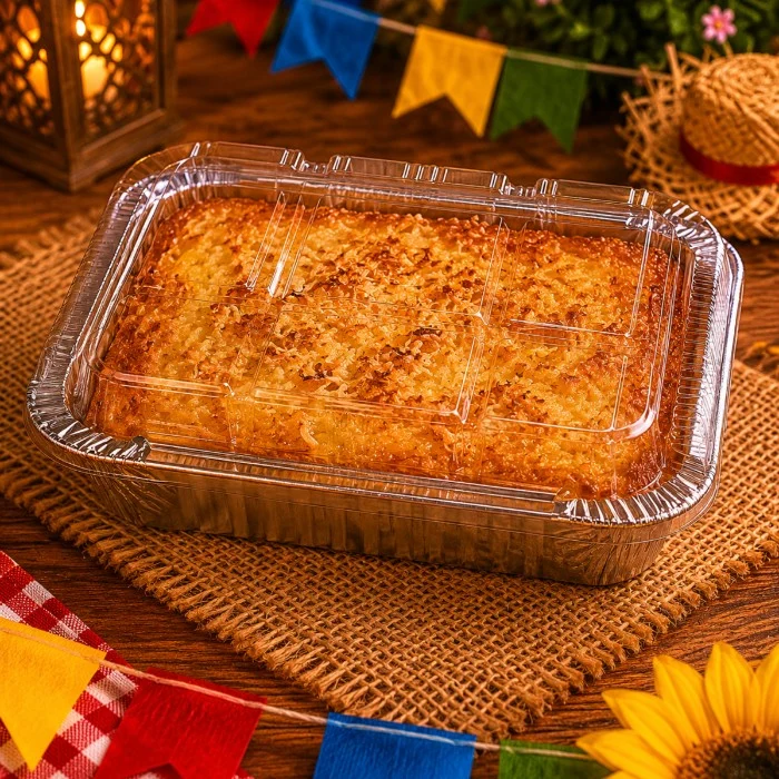 Bolo de Mandioca com Coco sem leite, Grão Confeitaria Saudável